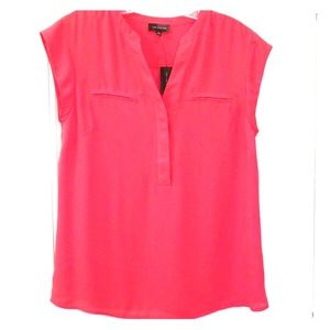 GUC The Limited red cap sleeve blouse